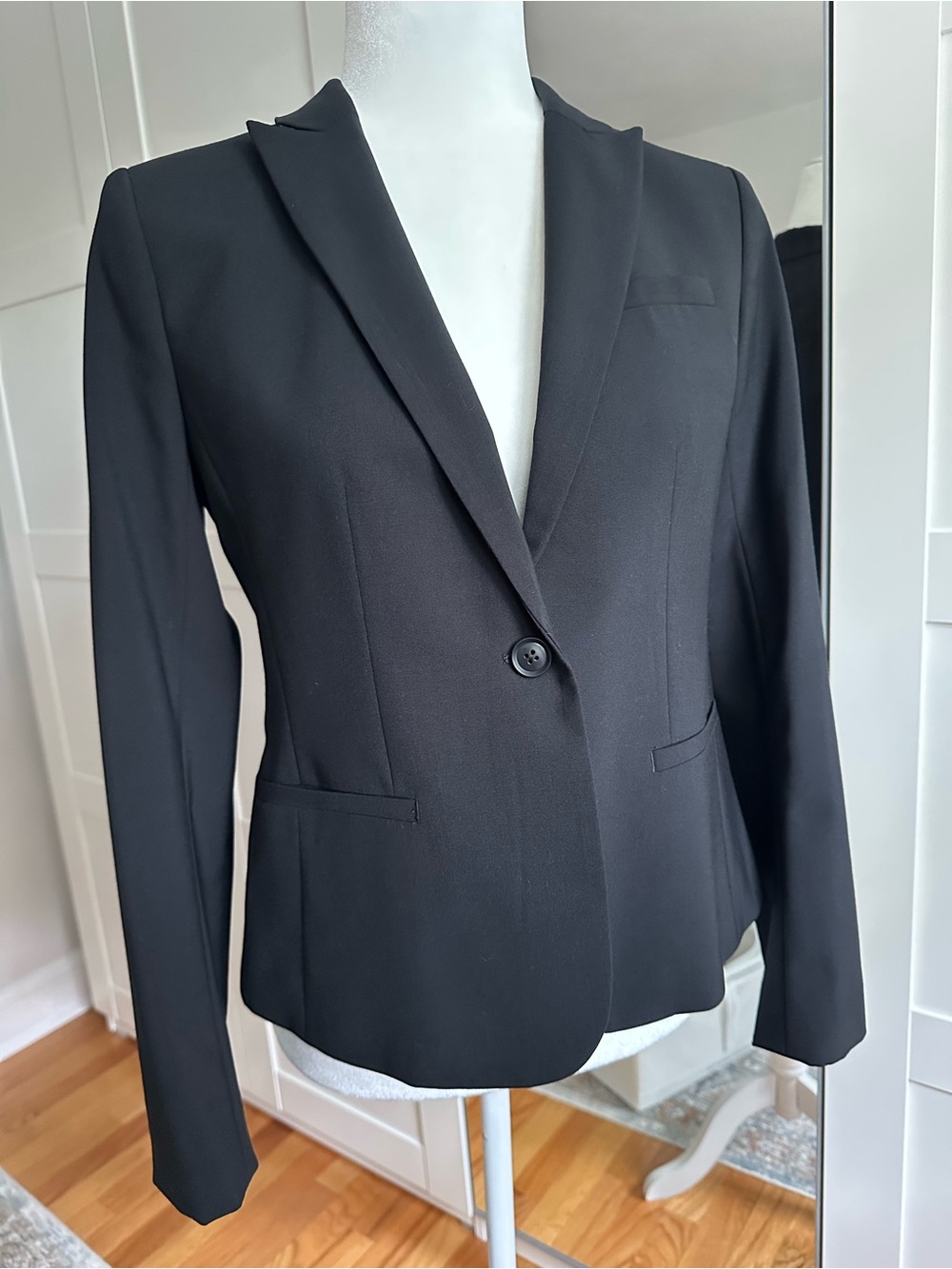 Banana Republic Black Single-Button Tailored Blazer